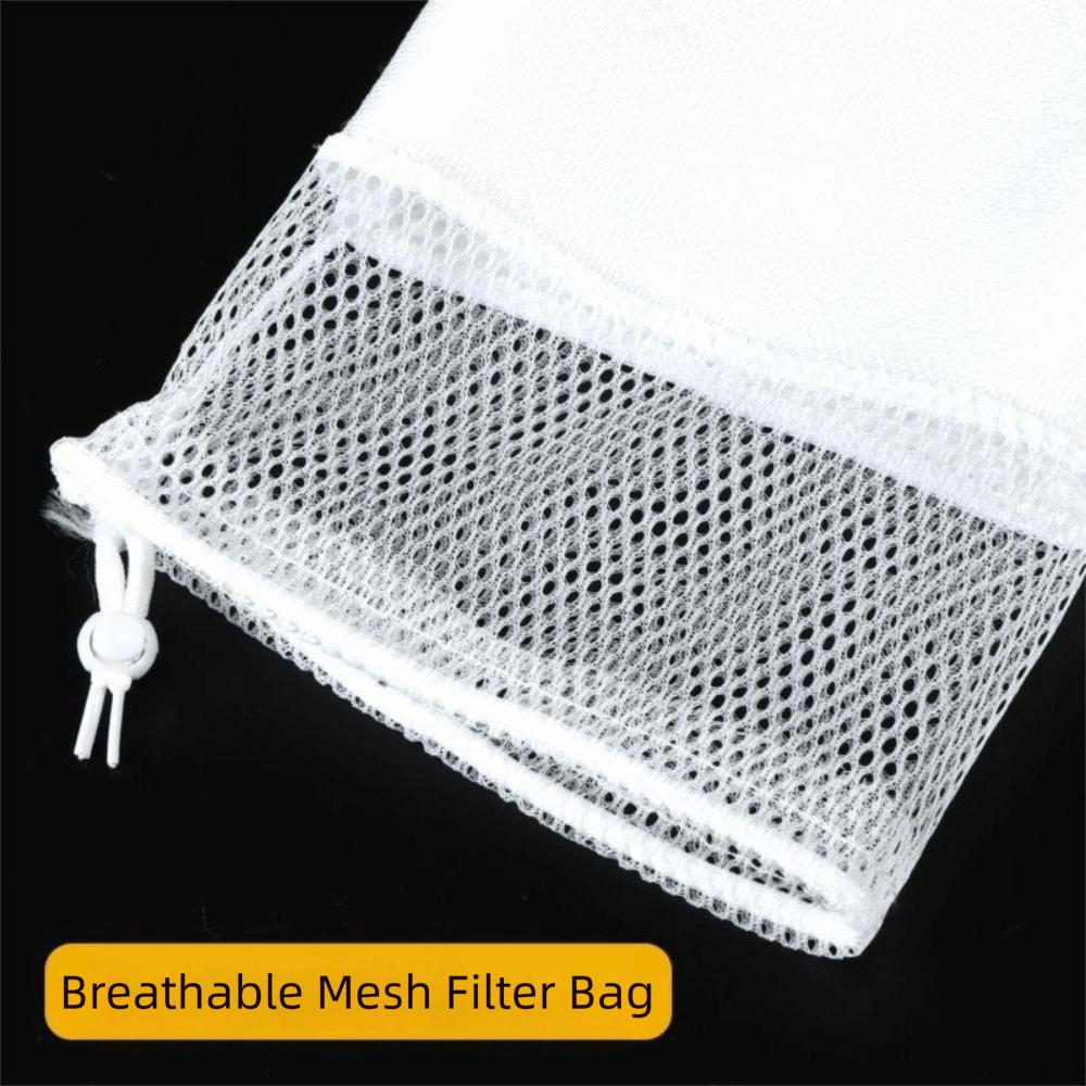 Reusable Fish Tank Filter Bag Washable Fish Tank Water Outlet Filter for Fish Tank Bottom Filter