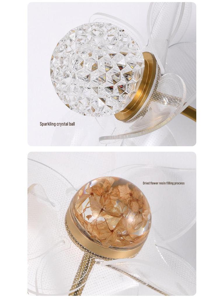 Кристальный Роскошный Настенный Светильник: Беспроводной прикроватный светильник для гостиной и коридора