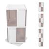 Rotating Bookshelf 360 Display Floor Standing Bookcase Storage Rack Corner Bookshelf for Small Space