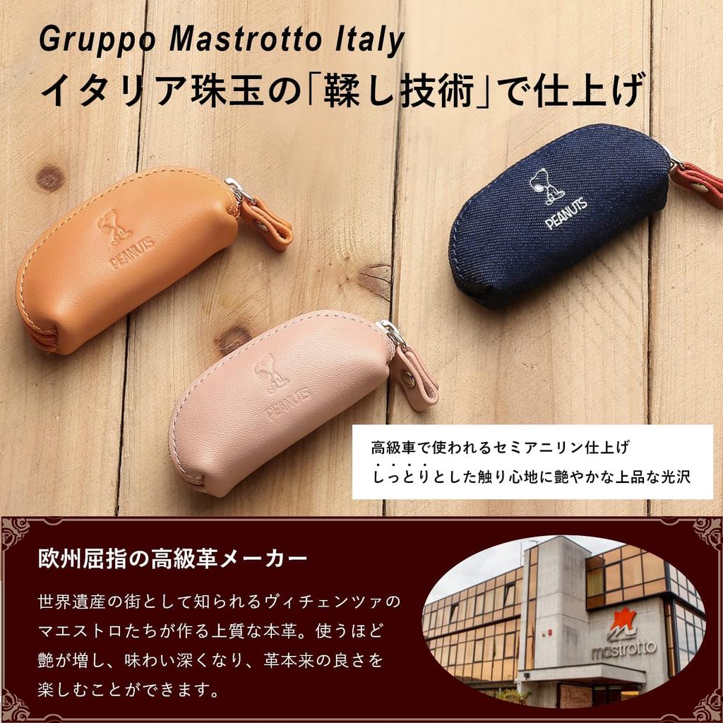 Монета монета итальянская подлинная для женщин и с ремешком [SNOOPY] чехол, кошелек, кожа, кожа, для мужчин, (джинсовая ткань) [элемент]