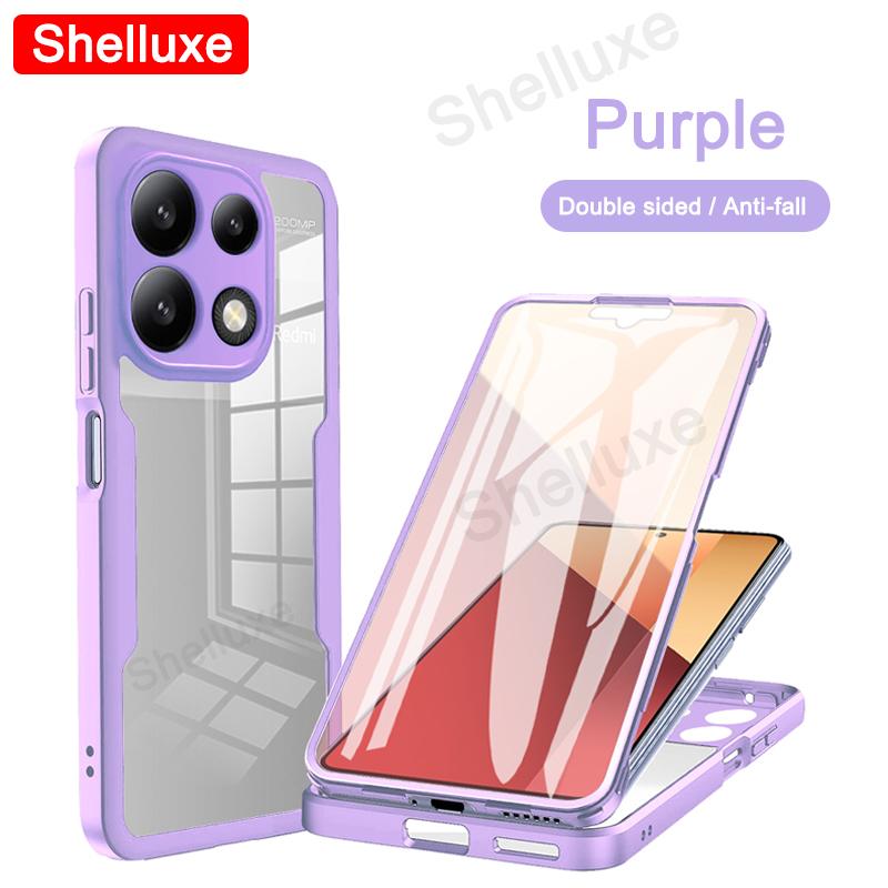 PocoX6 360 Полный корпус Прозрачный чехол Shelluxe для Xiaomi POCO X6 Pro Pocophone X6Pro 5G Силиконовый Двусторонний Чехол для телефона