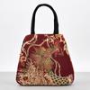 Ethnic Style Embroidery Handbag Women's Canvas Peacock Bag Large-capacity Printed Bag