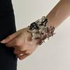 Шарм Полый Цветок Открытые Браслеты Ювелирные Изделия Нерегулярные Цветочные Браслеты Банкет