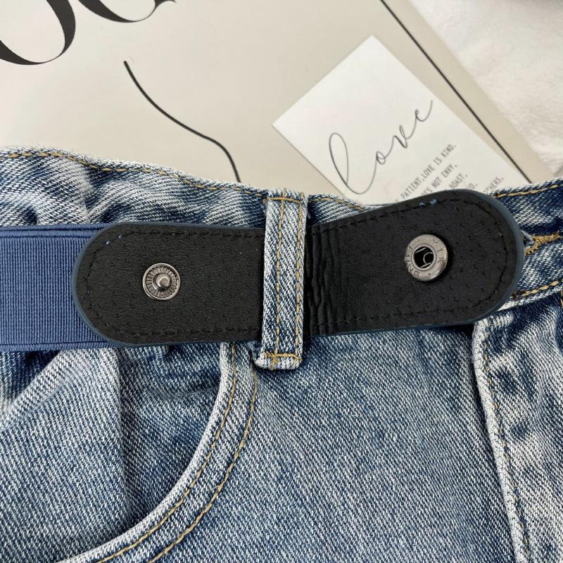 Adjustable Stretch Elastic Waist Band Invisible Belt Buckle-Free Belts Jean Pants Dress No Buckle Easy To Wear Waist Support