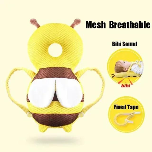 Шапочка для защиты головы младенца Little Bee, мягкая плюшевая подушка против падений, дышащая, милая, защитная подушка для безопасности при обучении ходьбе для малышей