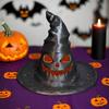 Halloween Witch Hat Tealight Holder Spooky Plastic Carved Witch Hat Candle Holder