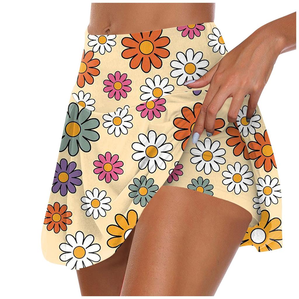 Женские спортивные эластичные плиссированные теннисные юбки для бега, йоги, внутренние шорты, эластичные спортивные шорты для гольфа