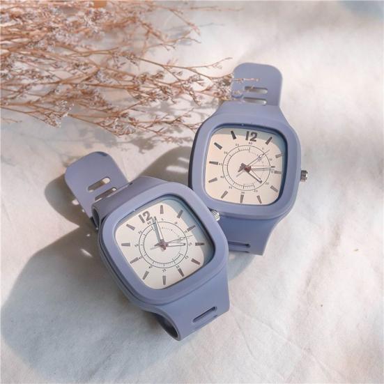 Женские часы в японском стиле, регулируемый пластиковый ремешок, кварцевый механизм с квадратным циферблатом, студенческие аналоговые часы, наручные часы для путешествий на каждый день