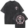 Lifting Club Skeleton Gym Tshirt  Men Women Funny Fitness Workout Bodybuilding Graphic Print Washed Vintage Cotton Summer Tees