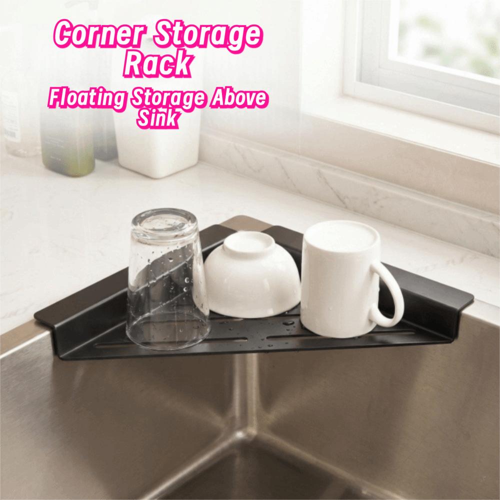 Non-Slip Sink Drainer Triangular Kitchen Sink Storage Shelf for Kitchen Utensil