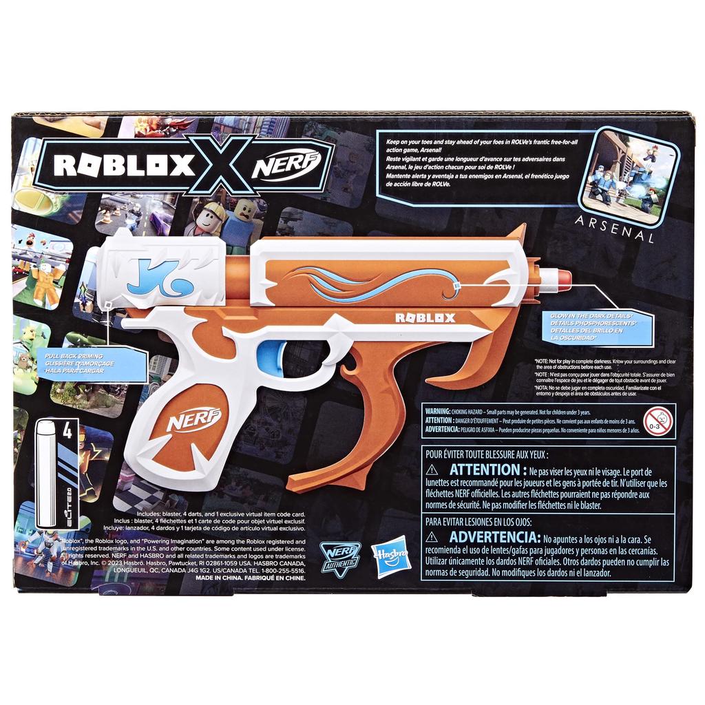 Hasbro Nerf Roblox ROBLOX ARSENAL SOUL CATALYST Dart Limited Virtual Item включает в себя 4 Nerf Elite Outdoor Game F6762 Genuine Product Blaster, Code,
