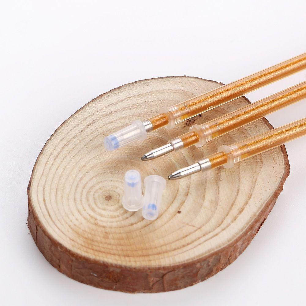 100/20 Pcs Large Capacity Glitter Gold Pen Refills 0.7mm Scripture Copying Penholder Art Drawing