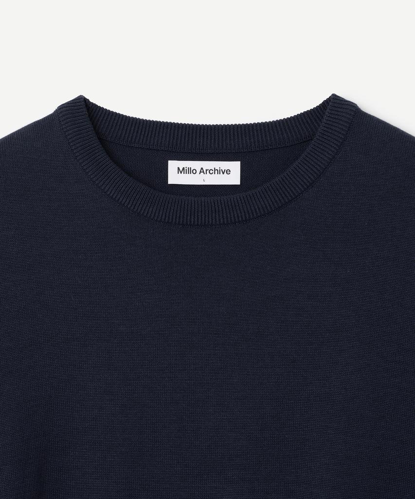 MILLO ARCHIVE Crop Easy Knit [Navy]