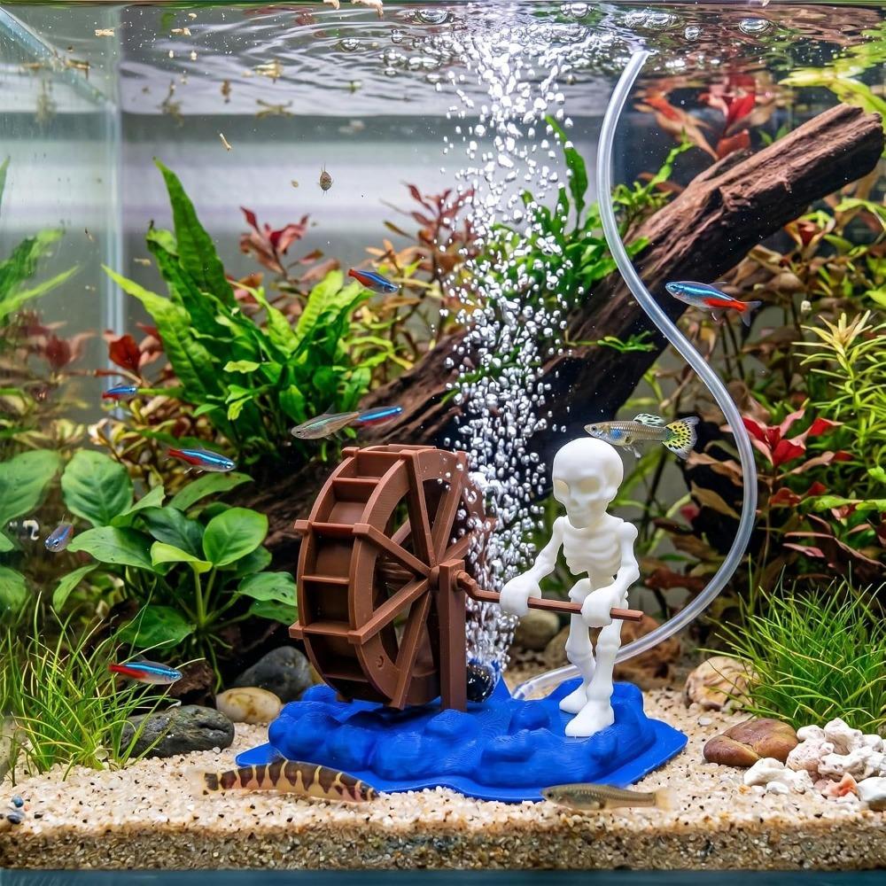 PLA Skeleton Bubbler Aquarium Decoration Air Driven Aquarium Bubbler Decor