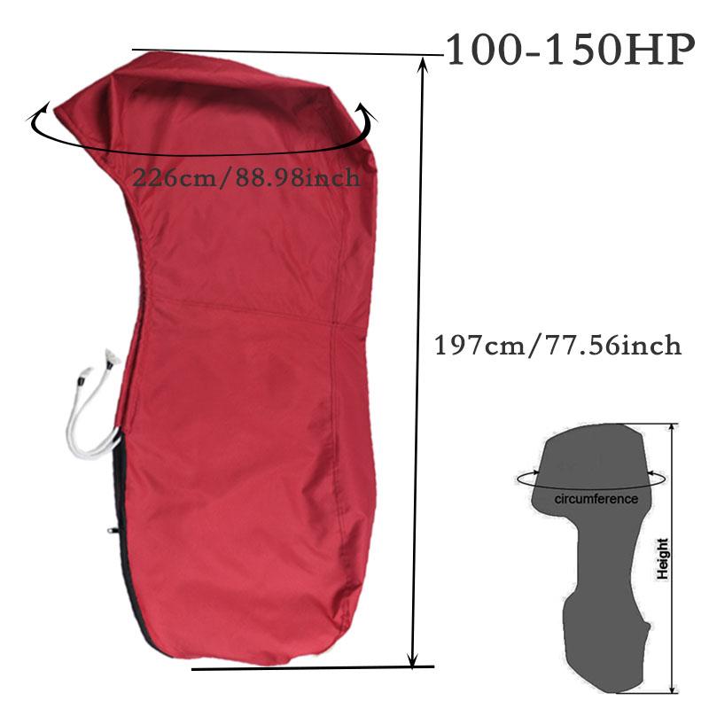 600D красный 6HP-225HP яхтенный полуподвесной моторный чехол для лодки чехол с защитой от УФ-излучения пылезащитный чехол для морского двигателя высококачественная защита водонепроницаемый чехол