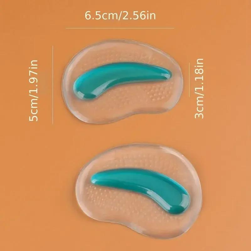 1 пара новых подушечек для передней части стопы для босоножек на высоком каблуке, силиконовые гелевые невидимые подушечки половинного размера, нескользящие наклейки, утолщенные, самоклеящиеся