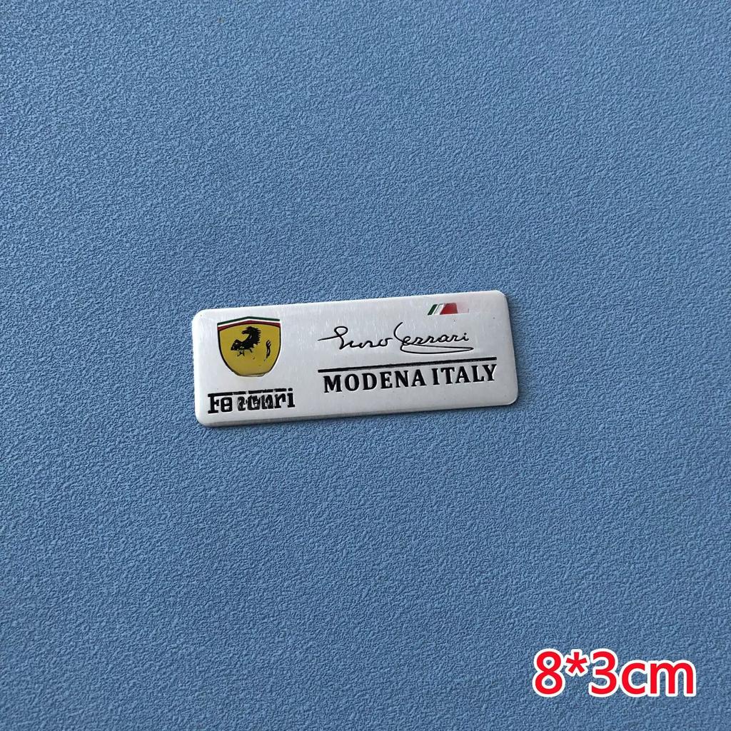 Подходит для металлической наклейки с логотипом автомобиля FERRARI Team тонкая алюминиевая табличка с названием лошадь стандарт SJ наклейка для украшения кузова