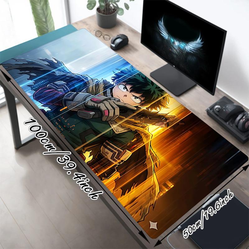 1Pc Heroic Battle Scene Gaming Mouse Pad Keyboard Desk Mat Non-slip Rubber Lock Edge Waterproof Computer Mousepad for Office Home Decor Y1507