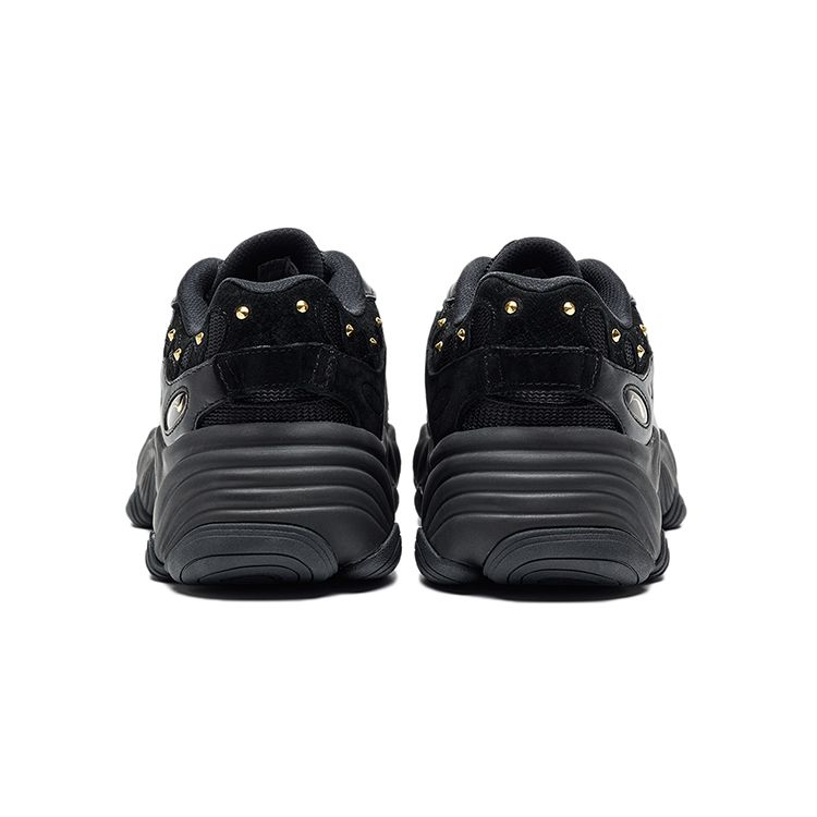 Li Ning 1990 Модные Повседневные Папины Кроссовки Женские Кроссовки Черные ALFR150-1