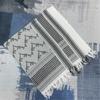 Shemagh Desert Scarf Black and White Arab Keffiyeh Shawl Wrap with Tassels Scarves Bandana Head Wraps for Men and Women