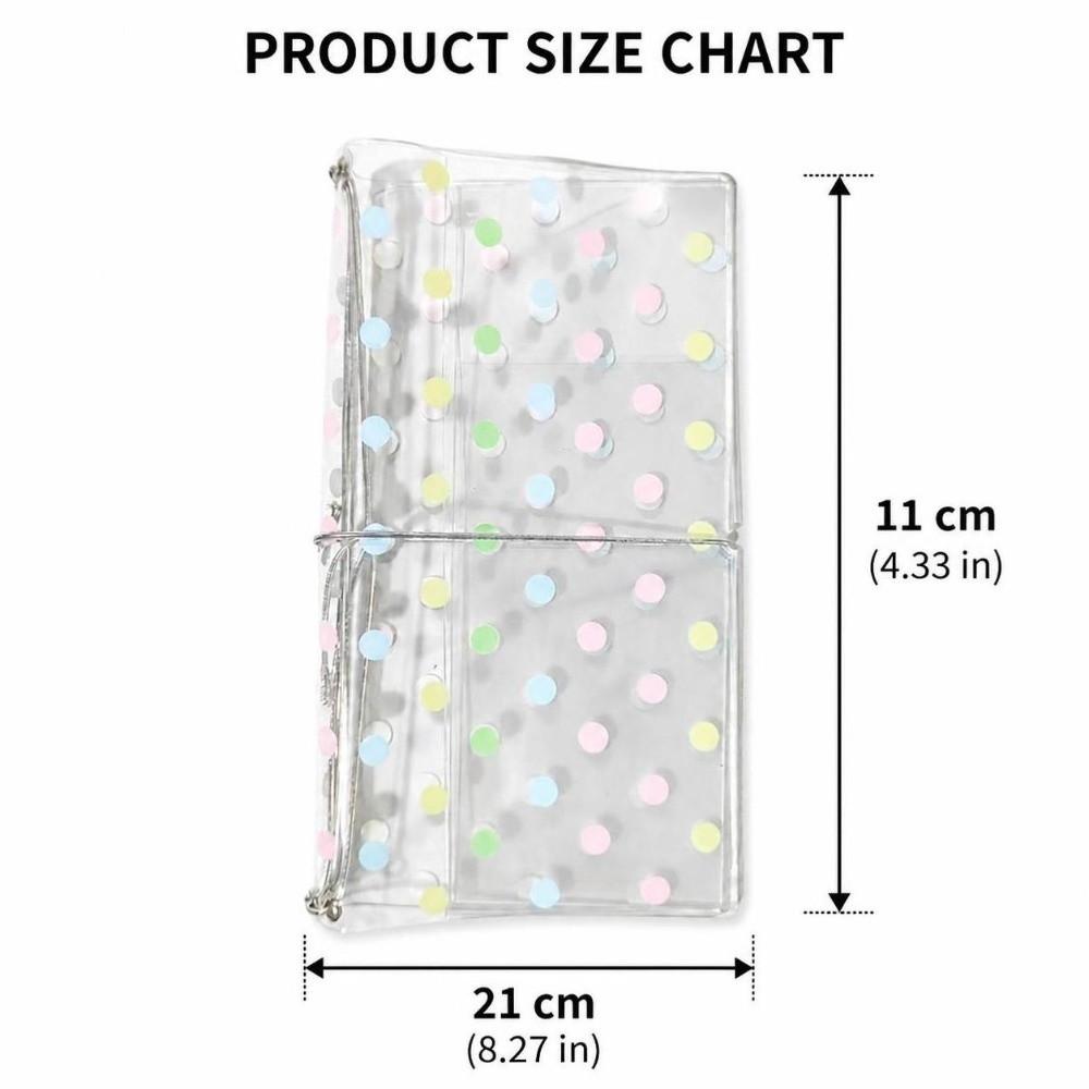 with Elastic Band TN Notebook Cover PVC Transparent PVC Binder Polka Dot Journal Cover Traveler