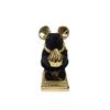 Golden Mushak (Mooshak) Mouse with Modak | Black Terracotta Finish | Mouse Idol | Vehicle (Vahana) of Lord Ganesha |