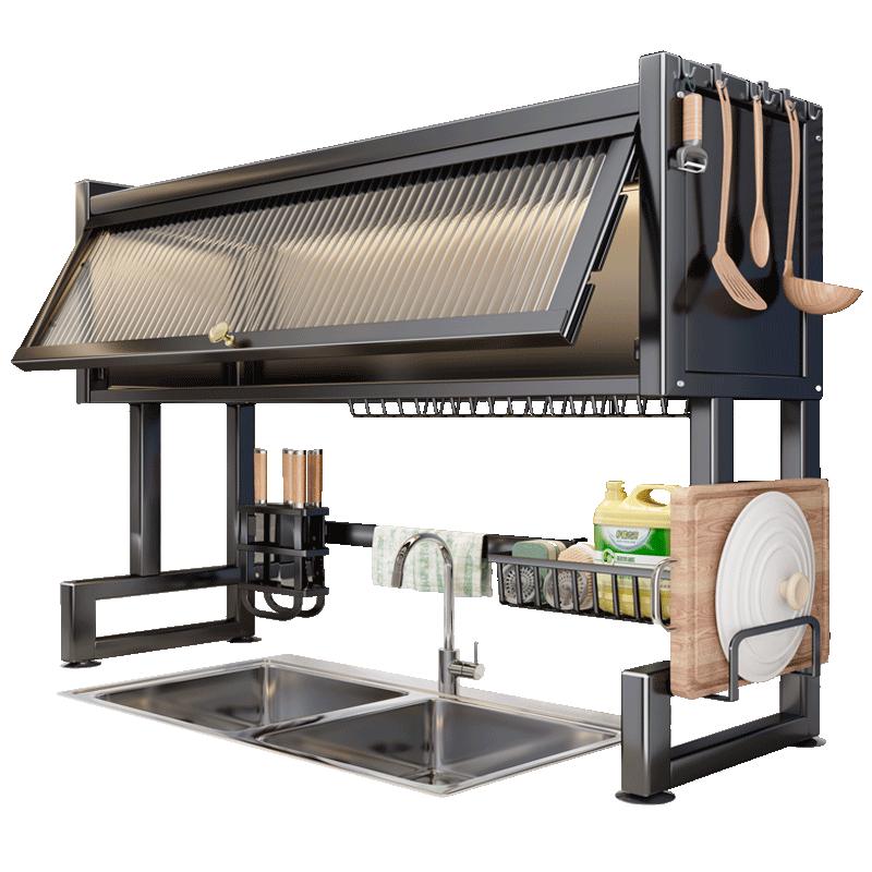 Кухонная сушилка для посуды Shuaishi над раковиной с местом для хранения