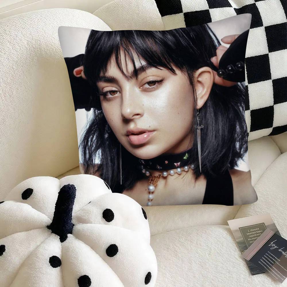 Наволочка для подушки певицы Charli Xcx Модная квадратная наволочка Спальня Диван Комната Ins Декор Отдых