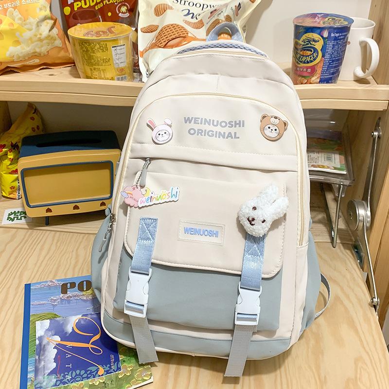 School Bag Children's Primary School Students Color Matching School Backpack Female Middle School Students High Quality Fashion Junior High School