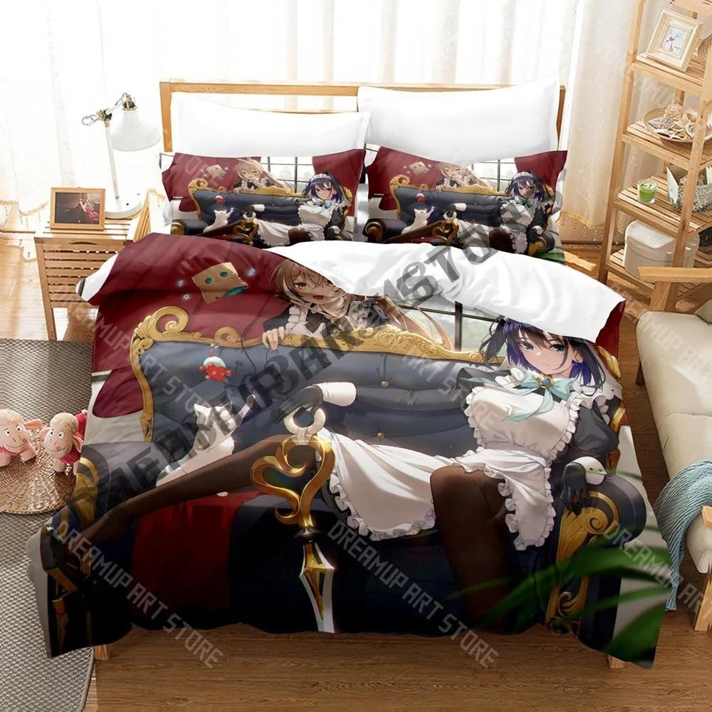 3D Печать Nanashi Mumei Friend Hololive Комплект постельного белья Односпальный Полуторный Двуспальный Евро Размер Кинг-сайз Комплект постельного белья для взрослых и детей Комплекты с пододеяльником