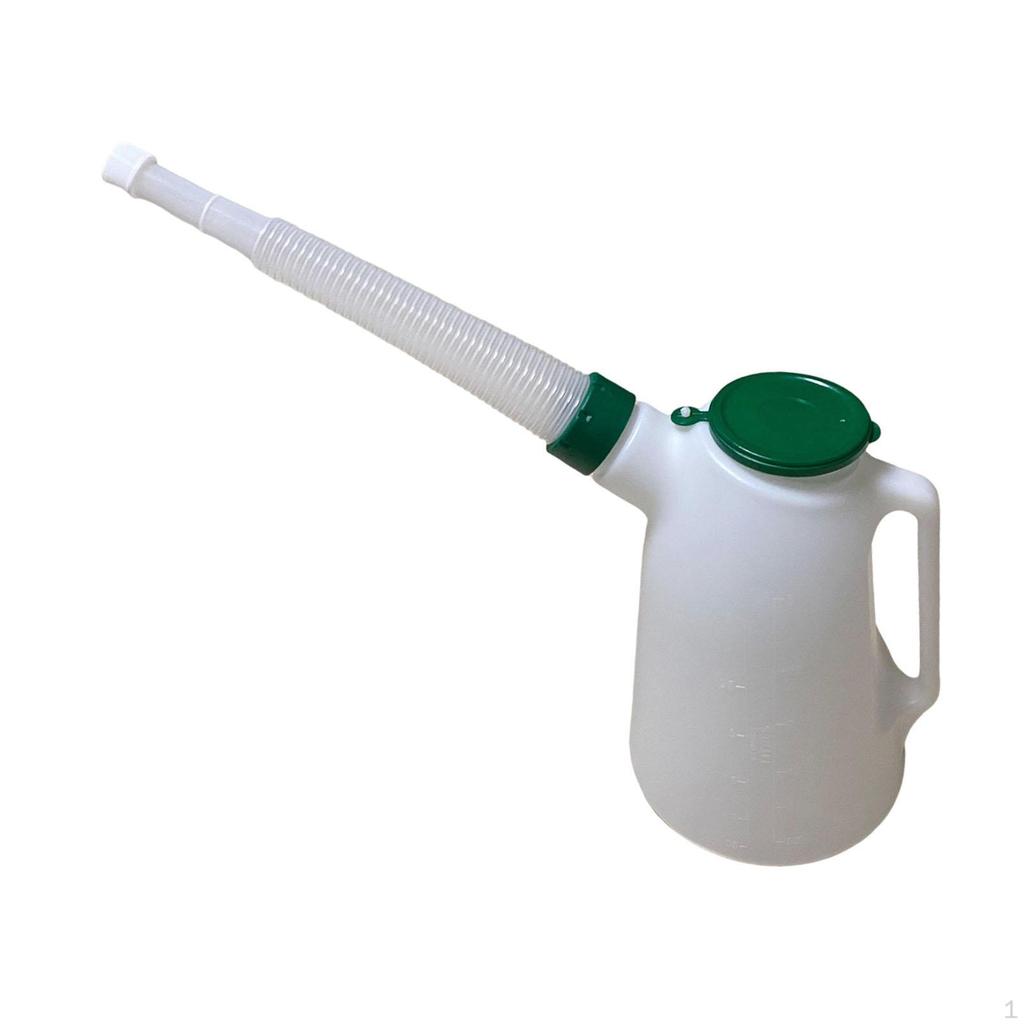 Oil Jug with Long Spout Dispenser Leakproof Practical Sturdy Lid Measuring for