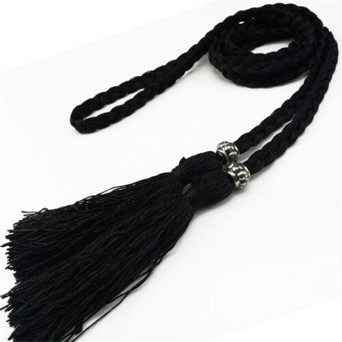 Woven Tassel Belt Self-Tie Dress Belt Waist Decoration Rope Braided Boho Style