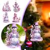 Flat Printing Hanging Pendants Pink Snowman Xmas Tree Ornament  Party Supplies