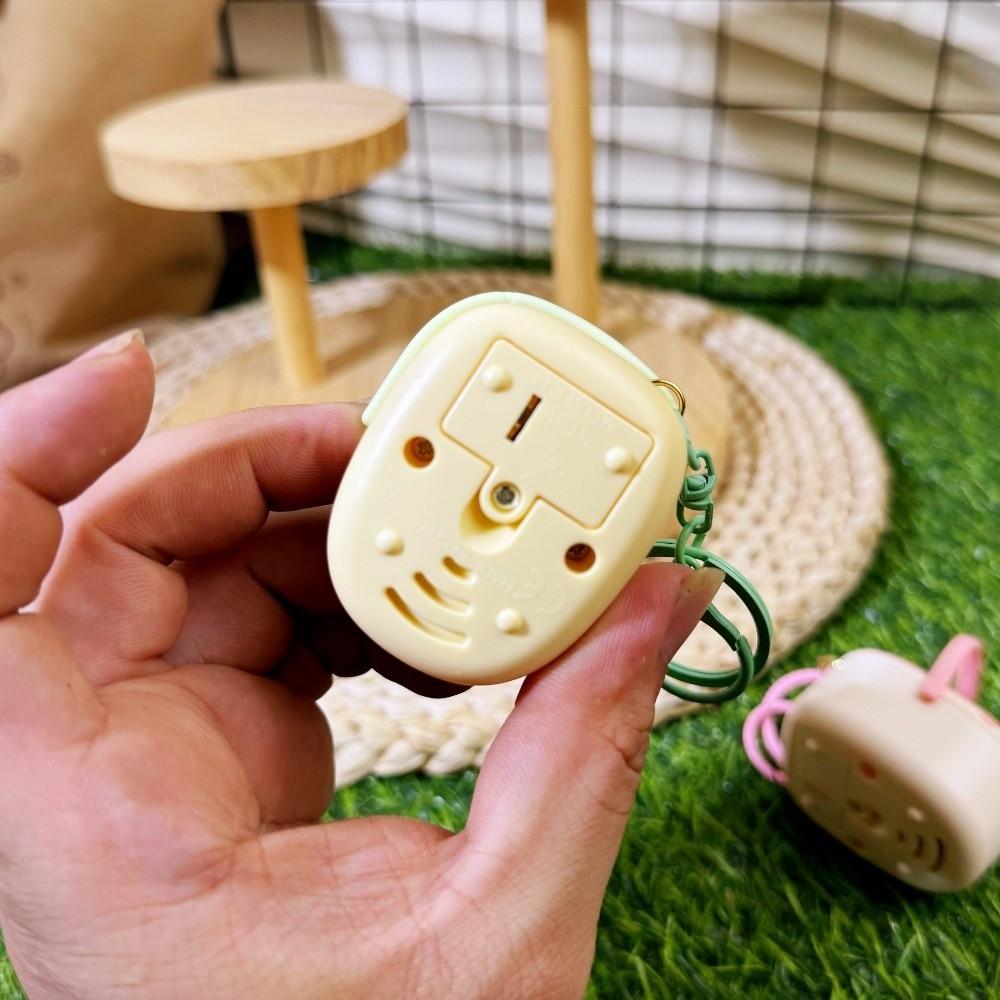 Cute Rice Cooker Keychain Cartoon Backpack Hanging Keyring  for Car Key Chains