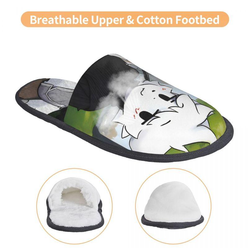 Boykisser Silly Cat Plush Slippers Indoor Cartoon Cozy Memory Foam Slides Non-slip