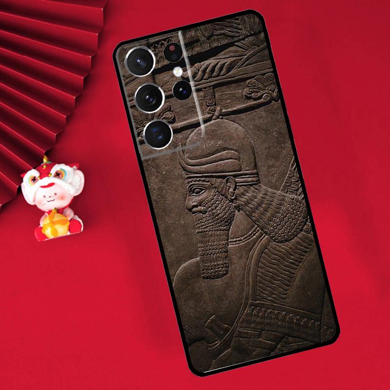 Ассирийский Крылатый Бык Ламассу Чехол Для Samsung Galaxy S24 S23 Ultra S22 Note 10 Plus Note 20 S9 S10 S21 FE S20 FE Чехол