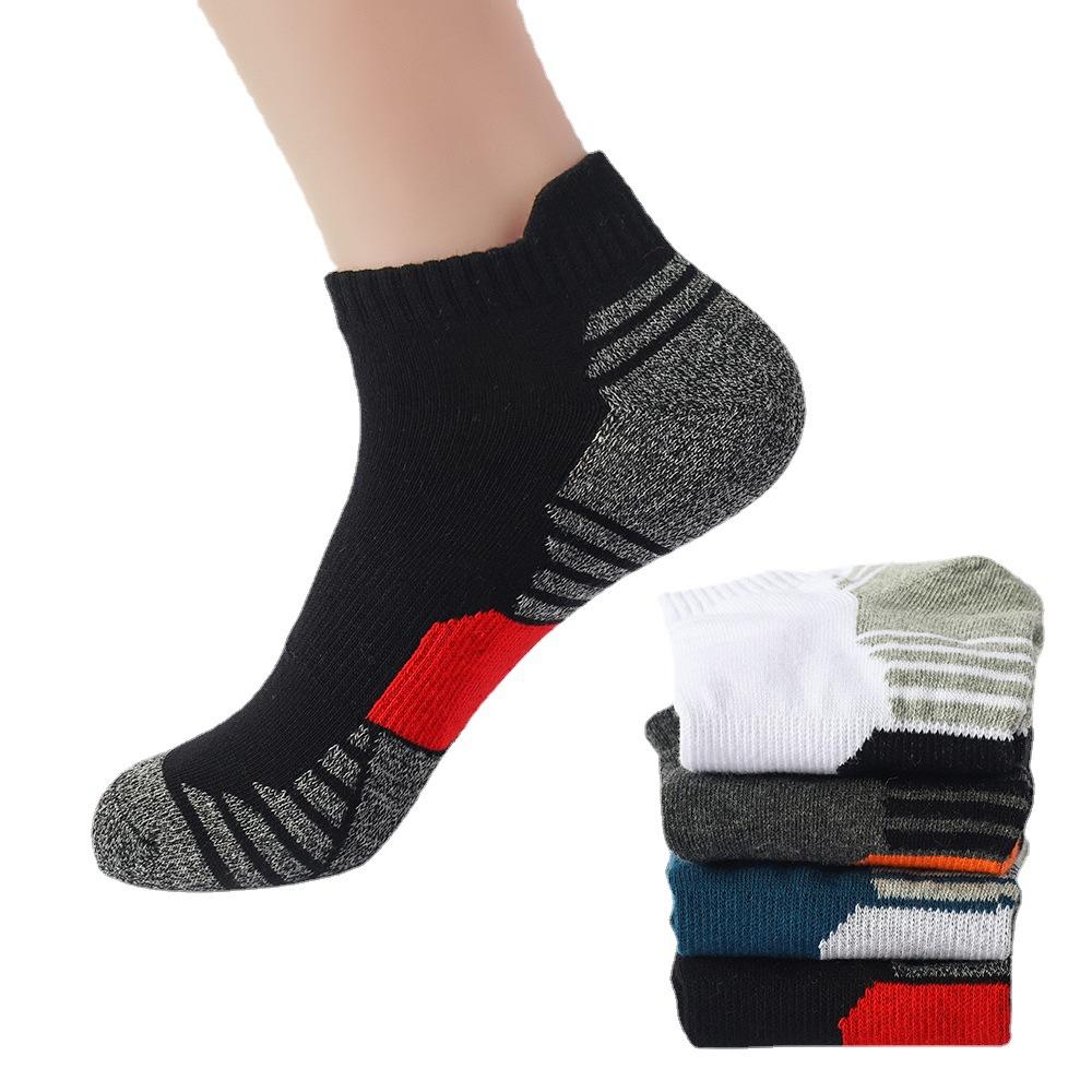 1 пара мужских носков низких дышащих баскетбольных спортивных велосипедных беговых махровых носков высоких эластичных носков-гольфов