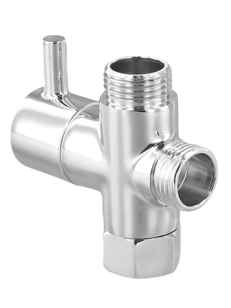 Equipment Supply Diverter Valve Replacement Rotating joint Shower Head T-Adapter 3 Ways Chrome Plated Brass Faucet