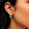 Изысканные маленькие круглые серьги-кольца, серьги с черным камнем для женщин, ювелирные изделия из серег-кольца