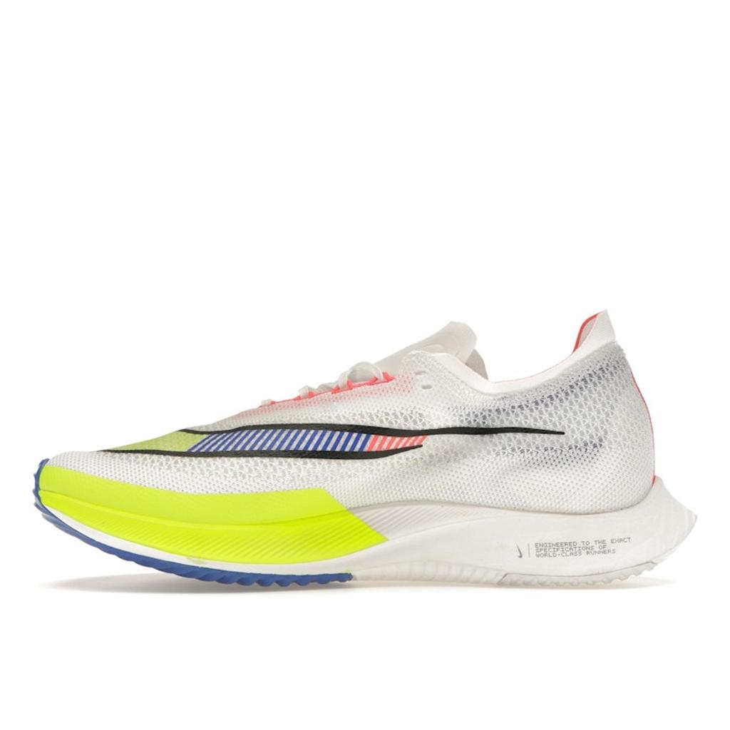Nike ZoomX Streakfly Premium White Racer Blue Volt Unisex Sneakers Black Fluorescent-Yellow Bright-Crimson DX1626-100