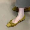 Bow Flats Women Loafers Shoes Shallow Suede Square Toe Fashion Shoes Dress Woman's Sandals 2025 Autumn Cozy New Zapatos Mujer