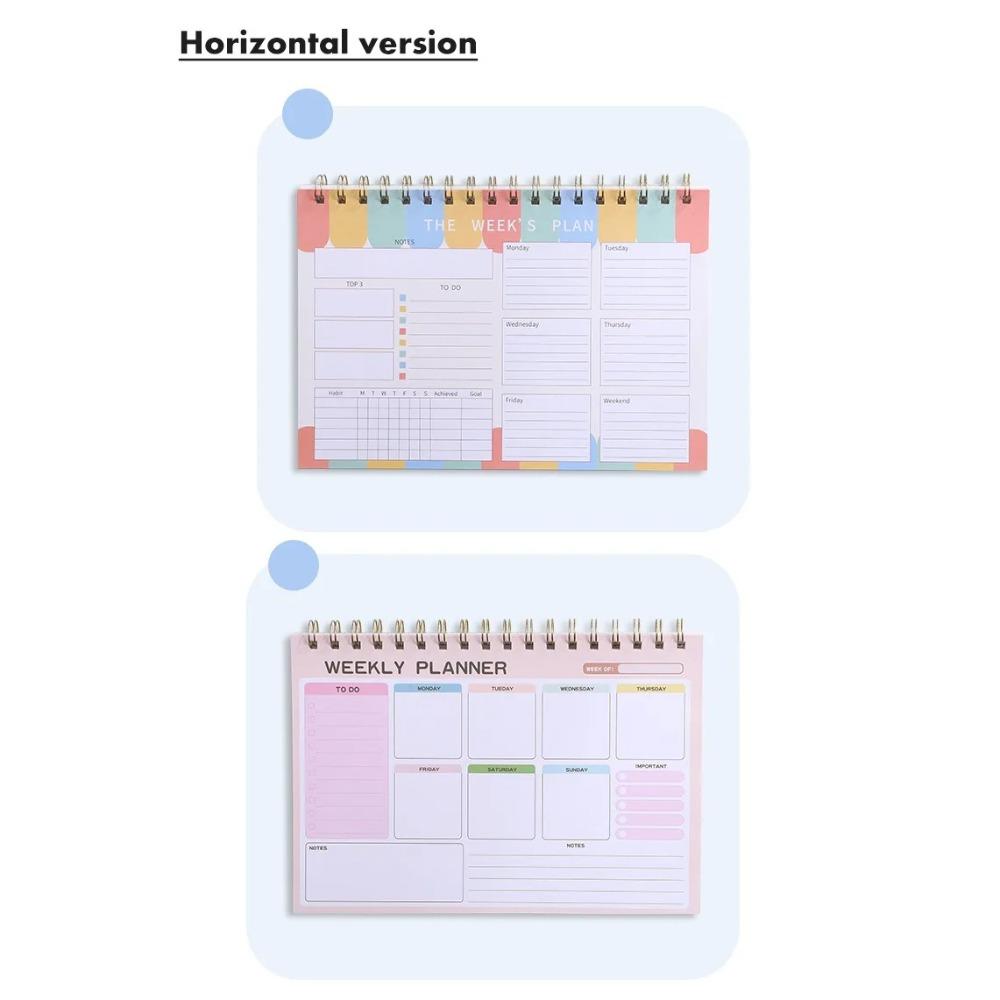 План-книга Книга расписания Канцелярские товары Еженедельник Блокнот Список дел Блокнот Фитнес