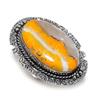 Bumble Bee Jasper Gemstone 925 Sterling Silver Jewelry Ring Size 9