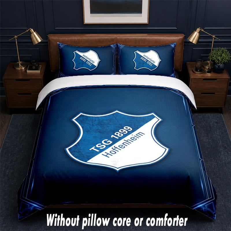 TSG Hoffenheim FC Design Bed Bedding Set 1 Duvet Cover + 2 Pillowcases Soft Breathable Household Bed Linens