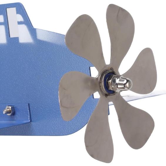 Флюгер Самолет, Металлический Ветряк для Сада, Синий, Вращается от Ветра