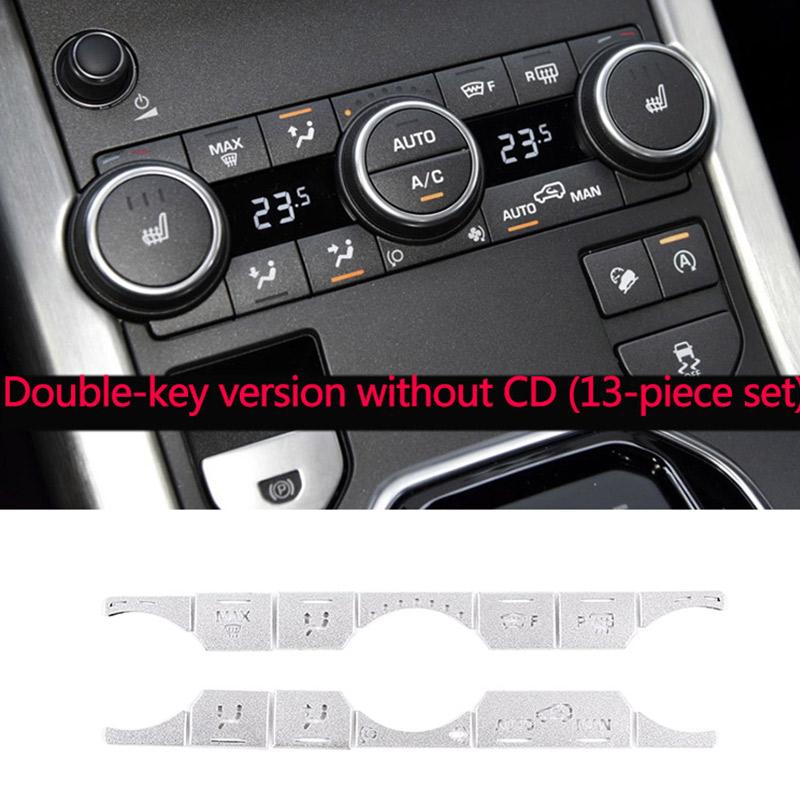 For Land Rover Range Rover Evoque 2012-18 Aluminum Car Air Conditioning Switch Button Air Conditioning Button Sticker Auto