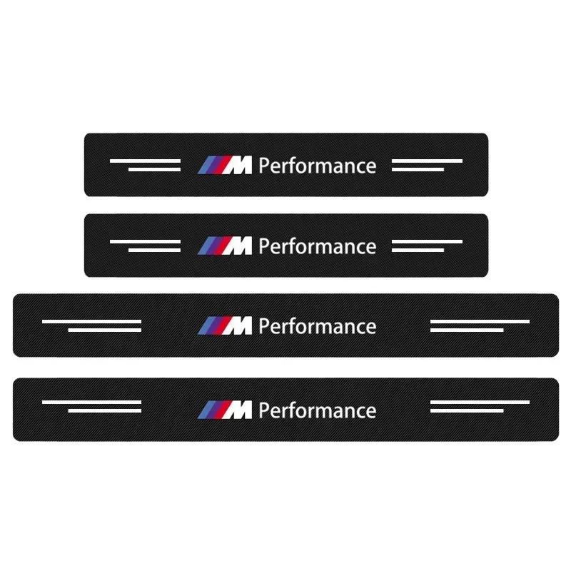 For BMW 4Pcs Carbon Fiber Car Door Sill Protection Sticker Anti-scratch Refit sticker For BMW M E34 E36 E60 E90 E46 E39 E70 F10