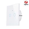 Европейский стандартный умный сенсорный выключатель Zigbee: Фаза/Нейтраль или Одинарный фазный провод, Управление через приложение