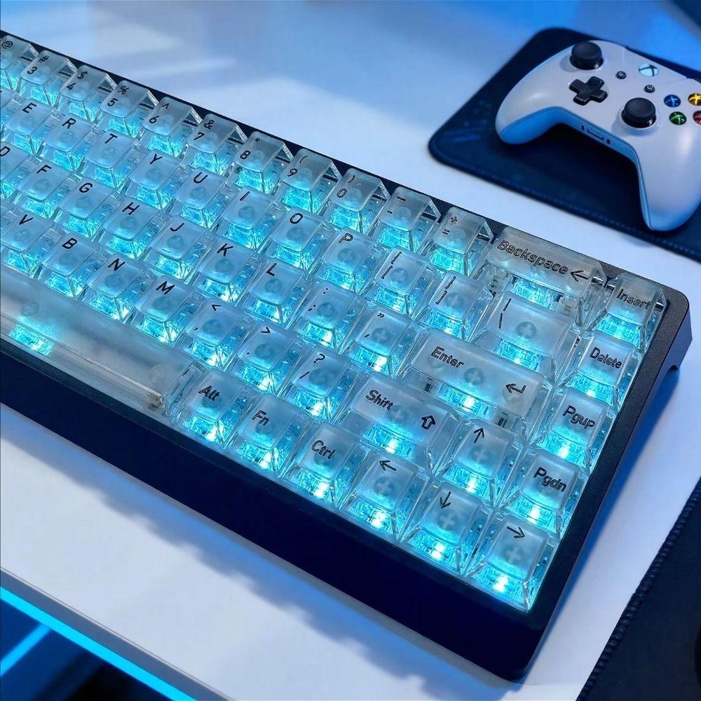 Full Transparent Transparent Keycaps Crystal Clear Color Keycaps Mechanical Keyboard Keycaps Ice Transparent ABS