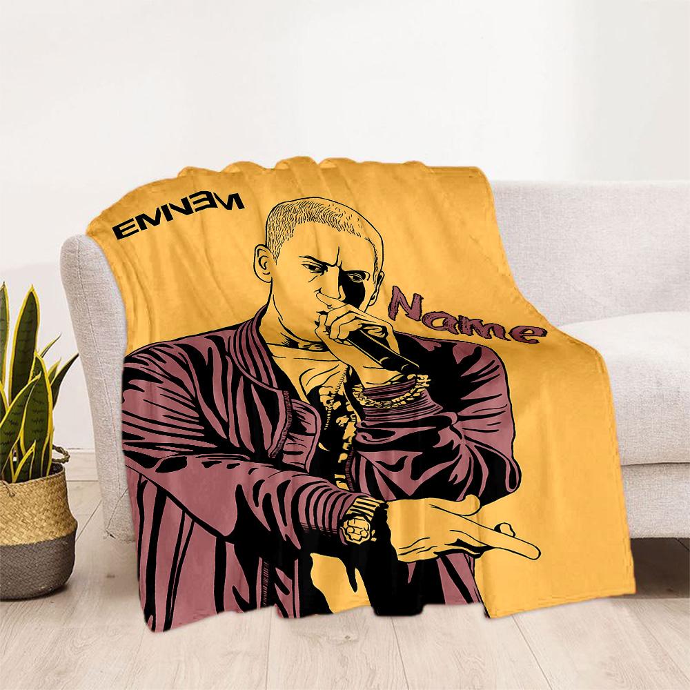 Eminem's Artistic Legacy Blanket Durable Comfort Great for Bed Couch Office All-Season Use Modern Style Perfect Gift for Relatives and Friends
